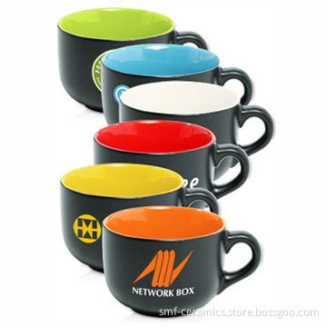 16oz Soup Mugs, Made of Stoneware, Customized Designs Accepted